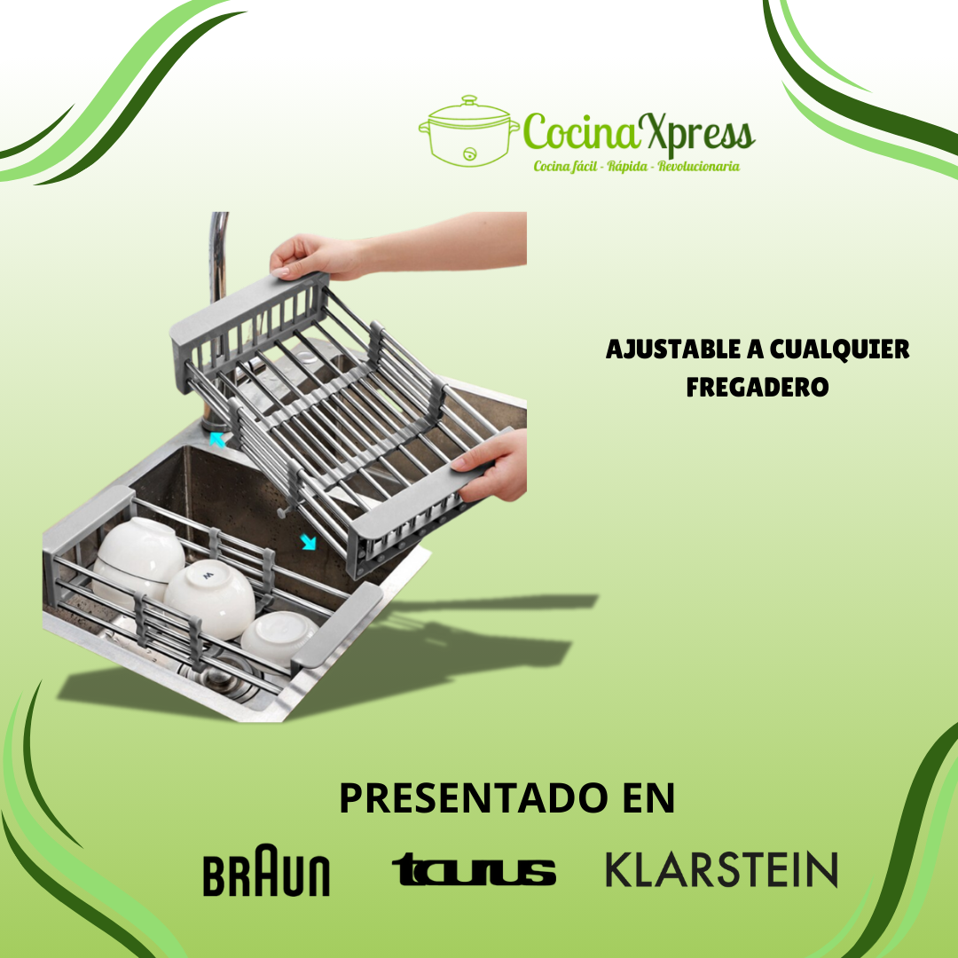 Estantería de Cocina Retráctiles para Fregadero + Filtro Purificador de Agua (GRATIS) - CocinaXpress®