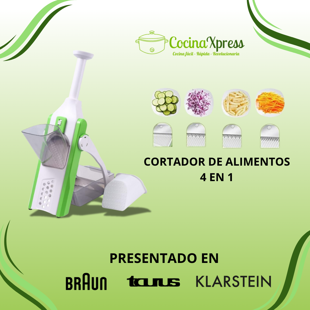 Exprimidor de Cítricos Portátil + Cortador de Alimentos 4 en 1 (GRATIS) - CocinaXpress®