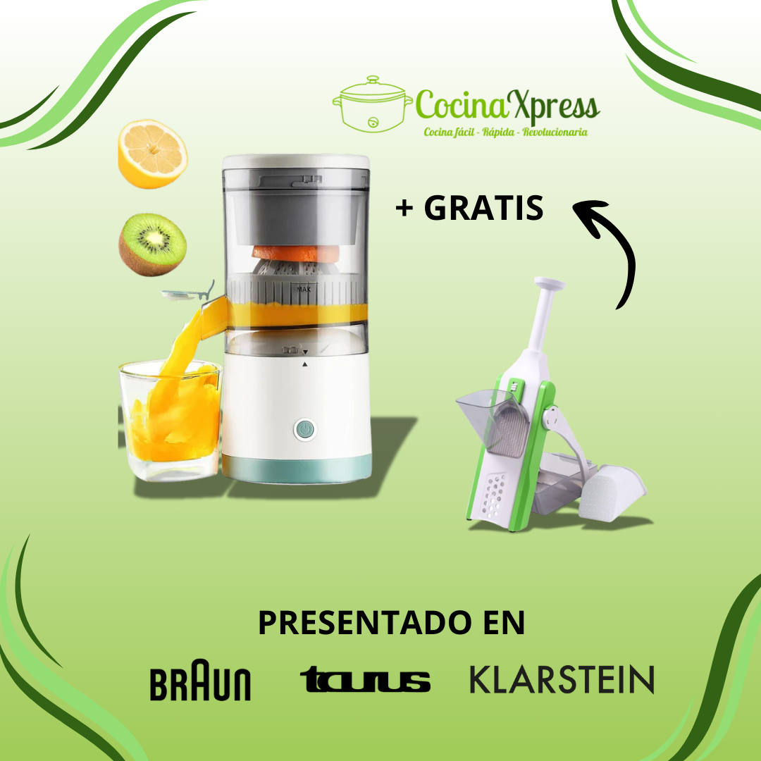 Exprimidor de Cítricos Portátil + Cortador de Alimentos 4 en 1 (GRATIS) - CocinaXpress®
