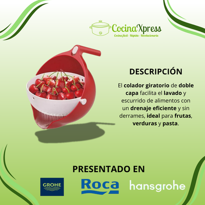 Grifo Giratorio con Cascada para Extensión 4en1 + Colador Giratorio Doble Capa (GRATIS) - CocinaXpress®